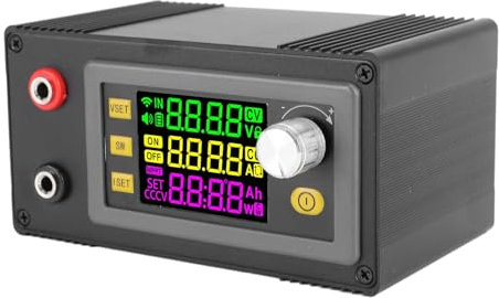 Fuente de Alimentación Regulada Ajustable Fuente de Alimentación de Banco de CC Pantalla Digital Compacta Portátil 0-65 V 6 A, Compatible con Carga Solar MPPT, Adecuada para