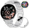 LIGE Smart Watch for Women(2 Bands), Ultra-thin 1.43 HD AMOLED Smartwatch for Android iOS,Fitness Tracker with 120+ Sport Modes/HR/IP67 Waterproof/SpO2/Sleep Monitor,Silver