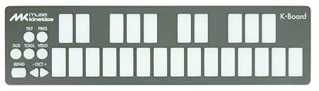 Muse Kinetics K-Board-C | Bunte 25-Tasten-USB-MPE-MIDI-Tastatur-Controller mit USB-C (Galaxy)
