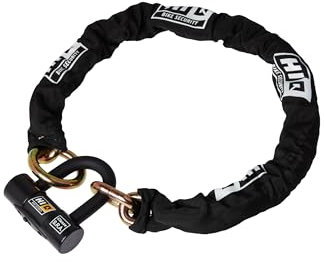 Hi-Q Bike Security Bremsscheiben-/Kettenschloss SRA 120 cm Kettenlänge, SRA-Zertifiziert, 14 mm Stahlkette mit Bremsscheibenschloss