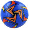 HENBRANDT 2 x Stitched Football in 3 Designs - Blue, Red, Yellow with Contrast Decoration - Size 5 Standard Football Durable All-Weather Sports Ball for Training, Kickabouts and Playground Games