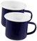 iplusmile 2 Piezas Taza Vintage Taza de agua tazas personalizadas tazas de café de esmalte para acampar tazas de café antiguas taza de té de esmalte taza de café Blue