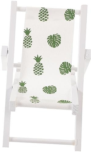 YARNOW Strandkorb Dekoration Klappstuhl Strandstuhl im Freien klein Stuhlmodell Element Miniatur-Szenendekoration Home Desktop schmücken Mini-Strandkörbe als Ornamente Holz