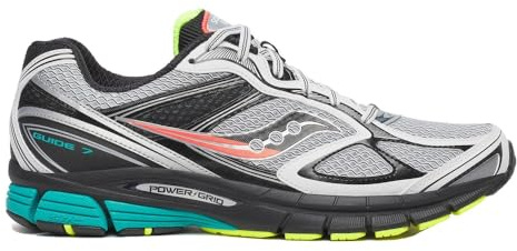 Saucony Originals Progrid Guide 7 for Unisex, Colour Grey Multi Size 40.5 EU 13 - Grey Multi 40.5, 19 white teal, 11.5 UK