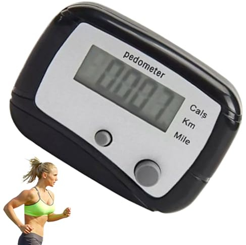 Genauige Schrittzähler Schrittzähler für das Gehen,Tragbare Gehen/km Schrittzähler - Schrittzählung mit Clip für Fitness, Bewegung, Reisen