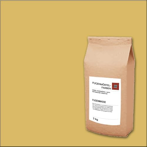 Fugenmörtel-Farben | 3kg | Einsetzbar für Fugen im Innen- und Außenbereich auf Wand- und Bodenflächen | (Gelb Zitrone, 3kg)