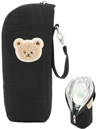 Mppchhn Isolierte Babyflasche Tasche,Isoliertasche Mit Bärendesign Als Flaschenkühler - Tragbare Tragetasche zur Aufbewahrung von Muttermilch Transport,Für Kita Reisen Unterwegs