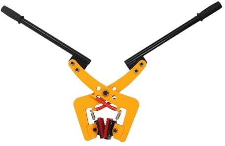 Steingreifer Zange 350kg - Verstellbare Bordsteinzange für Steine bis 18cm, Transportzange mit rutschfesten Gummi-Pads für Marmor, Pflastersteine, Betonplatten, Granitsäulen - Doppelgriff-Design