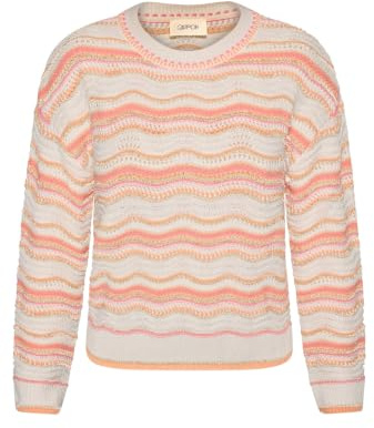 Cartoon Damen Strickpullover mit Rundhalsausschnitt