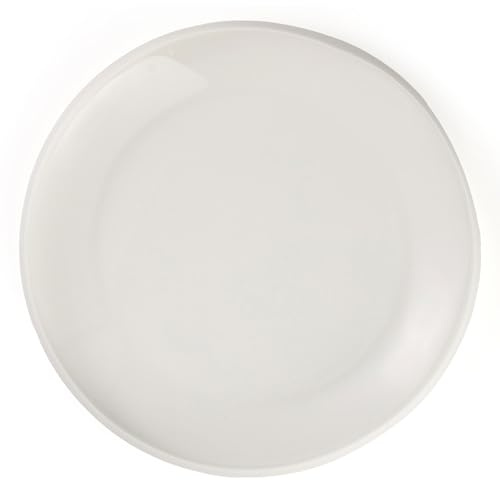 VERLO ETER CLOUD Gourmet Speiseteller 25 cm – Großer Flacher Teller in Elfenbeinfarbe, Elegantes Modernes Design, Hochwertige Keramik, Ideal für Hauptgerichte und Fine Dining