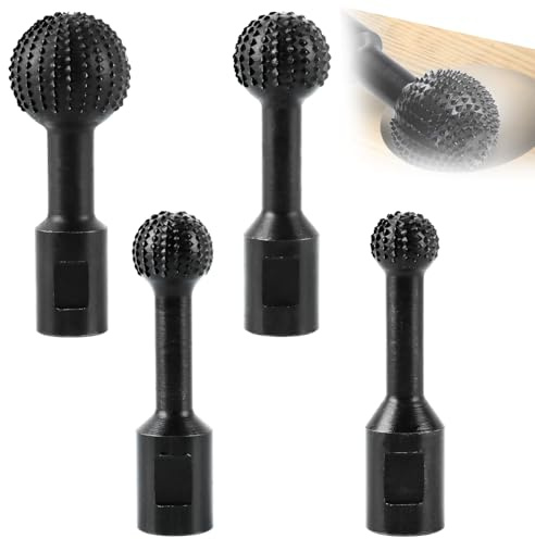 Ghligna Lot de 4 Fraise Bois 20/25/30/40mm, Fraise Bois avec Filetage M14, Ball Gouge en Acier au Carbone pour Creuser Graver Poncer