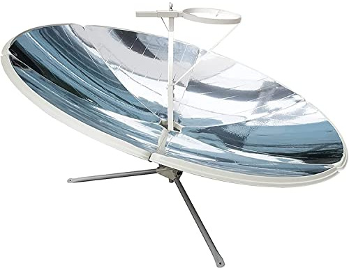 LMgalxion Cocina Solar,59 '' Cocina Solar de Concentración,1800W ParabóLico al Aire Libre Camping Sun Horno Cocina Soporte de Hierro Horno Solar para Barbacoa al Aire Libre Picnic