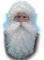 Marco Porta Nikolaus Perücke + Bart Set Weihnachtsmann Santa Claus Zubehör weiß
