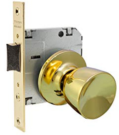 tesa Juego de pomos Tulipa 352050LP latón pulido par 2 unidades función 20 para puertas interiores instalación sencilla montaje reversible uso diario vivienda y oficina