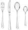 Gerlach Valor Besteck-Set für 6 Personen Spülmaschinenfest Essbesteck Edelstahl Tafelbesteck Messer Gabel Löffel Teelöffel Kuchengabel Soßenlöffel Kuchenspachtel Gläzend Rostfrei 24 Stk