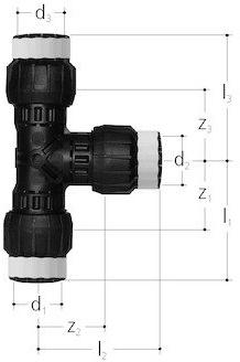 SANIPEX MT-T-Stück, d 16x16x16 mm
