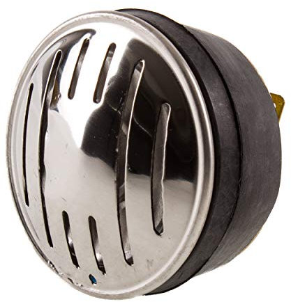 Hupe (Signalhorn) für Gleichstrom 6V + 12V - mit Edelstahlblende - für Simson Schwalbe KR51, SR4-2, -3, -4, DUO