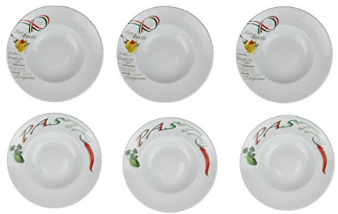 Retsch Arzberg Pastateller (mit Dekor) mit Pastalöffel im Set Pasta/Ø 30cm (6er Set)