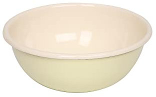 Riess, 0304-006, Küchenschüssel 16, CLASSIC - BUNT/PASTELL, Farbe Gelb, Durchmesser 16 cm, Höhe 6 cm, Inhalt 0.75 Liter, Emaille, Induktion
