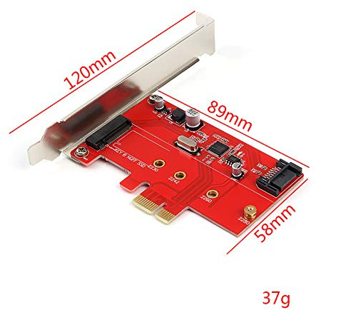 LeHang Convertitore Adattatore Scheda Sata Express PCI-E Express da 2.0 a NGFF M.2 B Chiave Convertitore Adattatore Sata Express Scheda PCI SATA da 3,0 a PCI-E