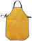 Mufly Schweißerschürze Flammhemmende Schweißschürze Spaltleder-Schürze Schweißschürze Arbeitskleidung Schutzkledung mit Tasche Beim Schweißen (W24/L36 Zoll, Braun)