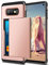 Coolden for Samsung S10e Case Wallet Shockproof Heavy Duty Protective Hard Back Soft Bumper Phone Cases Card Holder Slot Wallet Cover for Samsung Galaxy S10e (Rose Gold)