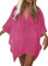 JFAN Camisa Suelto de Bikini Mujer Ropa de Baño Playa Traje de Baño Vestido de Bikini Camisolas y Pareos（Rosa roja，Talla única）