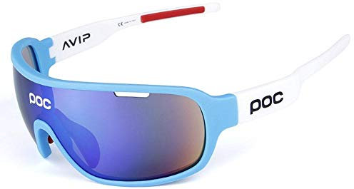 applemi Sports Cycling Glasses Polarized Sunglasses,Interchangeable lenses,UV 400 Protection,HD anti-fog Sports Sunglasses For Cycling, Fishing, Running, Driving, Golf-E