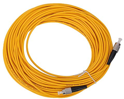 Elprico Cordon de brassage à fibre, câble à fibre optique de 20 m, FC/UPC à FC/UPC Cordon de câble de raccordement à fibre optique monomode (jaune)