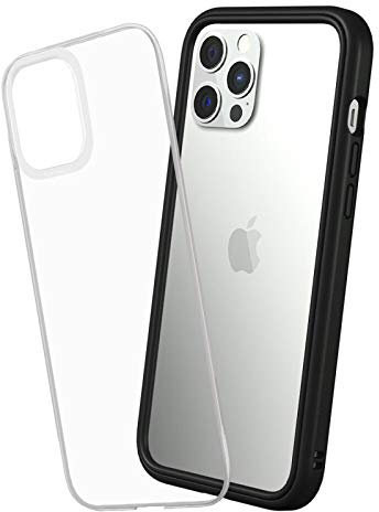 RhinoShield Modulares Case kompatibel mit [iPhone 12 Pro Max] | Mod NX - Anpassbare & stoßdämpfende Schutzhülle im schlanken Design - 3.5 Meter Fallschutz - Schwarz