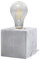 SOLLUX lighting ARIZ Schreibtischlampe aus Beton - Leuchte mit E27 Leuchtmittel - Glühbirnen nicht inbegriffen - Modern Beleuchtung für Innenräume - Moderne Lampe für das Wohnzimmer - 10 x 10 x 10 cm