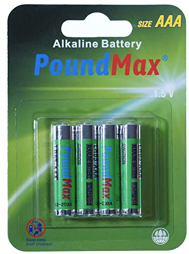4 X AAA POUNDMAX LR03 MN2400 1.5V ALKALINE BATTERIES