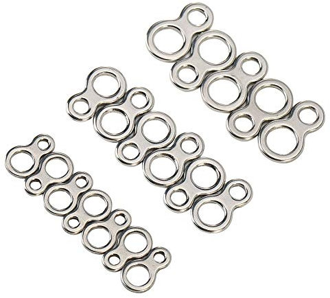Angeln Split Ringe, 60pcs hochfester Edelstahl Feste Angelfigur 8 Jigging Ringe Köder Connector Tackle Zubehör Salzwasser Süßwasser