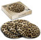 4 x Eco Boxed Cork Coasters - Wild Animal Print Leopard Cat Fur Drink Cup Mug Glass Table Mat #46431