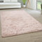 Paco Home Hochflor Teppich Wohnzimmer rutschfest Fellteppich Shaggy Flauschig Weich Modern Kunstfell Fell Imitat Einfarbig, Grösse:80x150 cm, Farbe:Creme