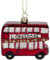 Festive Productions Christmas Tree Glass Bauble Hanging Ornament : 8cm London Bus