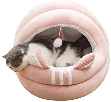 PETCUTE Katzenhöhle Katzenbett,Waschbar Katzenzelt Katzenkorb für Katzen und Hunde,Winter Hundebett,Haustiernest, das für Katzen, Kätzchen, Welpen,Bequeme Katzenkissen mit rutschfeste Unterseite