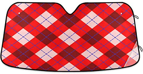 Parasol para parabrisas de coche, color rojo y rosa