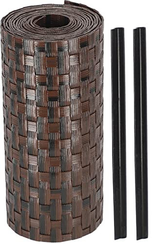 KOTARBAU® Brise-vue, en rotin synthétique, solide, pour jardin et balcon, 19 x 255 cm, biodégradable, plusieurs couleurs, esthétique durable, marron