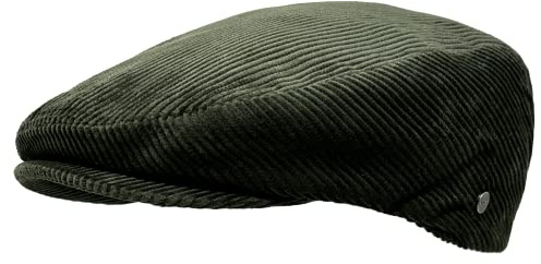 WEROR Herren Flatcap Schirmmütze Schiebermütze Mütze Cap Cord WEROR-396.1 (57, Oliv)
