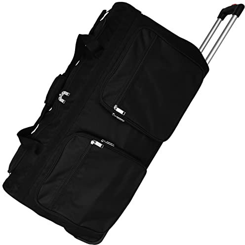 XXL Trolleytasche 168L mit 3 Rollen schwarz Reisetasche Trolley Koffer Reisekoffer Reisegepäck