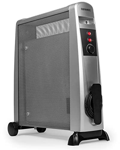 Duronic Electric Heaters HV101 SR Oil Free Convection Heater 2500W Micathermic Panel Heater Portable Mica Heater Electrical Heaters for Heating Up Homes, Bedrooms, Offices & Garage Spaces