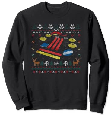 Flag Football Ugly Christmas Sweater Ball Sports Player Sweatshirt