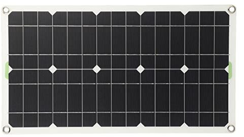 TANGLI Panel Solar, 100W Portátil Flexible de Silicio Monocristalino Panel Solar para Acampar Al Aire Libre Casa RV Coche Barco Marina, Panel Solar de Alta Eficiencia con 4 Ventosas