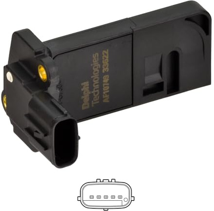 DELPHI AF10749-12B1 Luftmassenmesser/Luftmengenmesser LMM 12V 5-Polig für ISUZU D-MAX (TFR, TFS) 2505031 8976019670 97601967