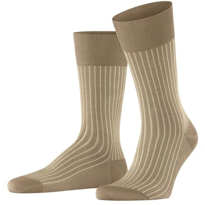 FALKE Herren Oxford Stripe Socken atmungsaktive Baumwolle verstärkte Herrensocken flache Naht für druckfreie Fußspitze gerippt besondere Brillanz Business Alltag 1 Paar | aus Fil d'Ecosse Baumwolle