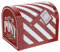 Holyart Cassetta per Lettere a Babbo Natale Righe Bianche Rosse 25x20x25cm