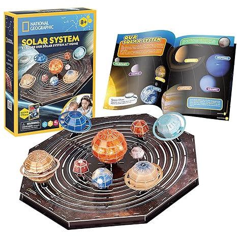 Solaranlage National Geographic - 3D Puzzle Kinder Und 3D Puzzle Erwachsene | 3 D Nodellbausatz 173 Teile | Geschenk Für Kinder Ab 8 Jahre