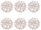 FINGERINSPIRE 6 PCS Glänzende Blume Strass Knöpfe 26mm - Messing Schaft Mit Weiß Rosa Kristall Verzierungen - 1 Loch Schmuck Dekorationen für Handwerk Hochzeit Kleidung DIY