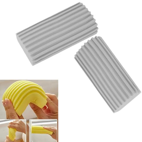 Paquete de 2 esponjas mágicas para Limpiar el Polvo, atrapapolvo, esponjas mágicas para Limpiar persianas y estores de Madera. Rejillas de ventilación, Espejos (Gris)
